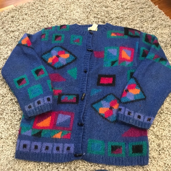 L.L. Bean Sweaters - Vintage 90’s L.L. Bean Geometric Mohair Sweater